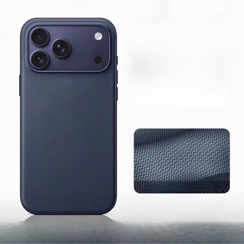 Coque MagSafe iPhone 17 / 17 Pro / 17 Pro Max – Tissée de luxe, charge sans fil
