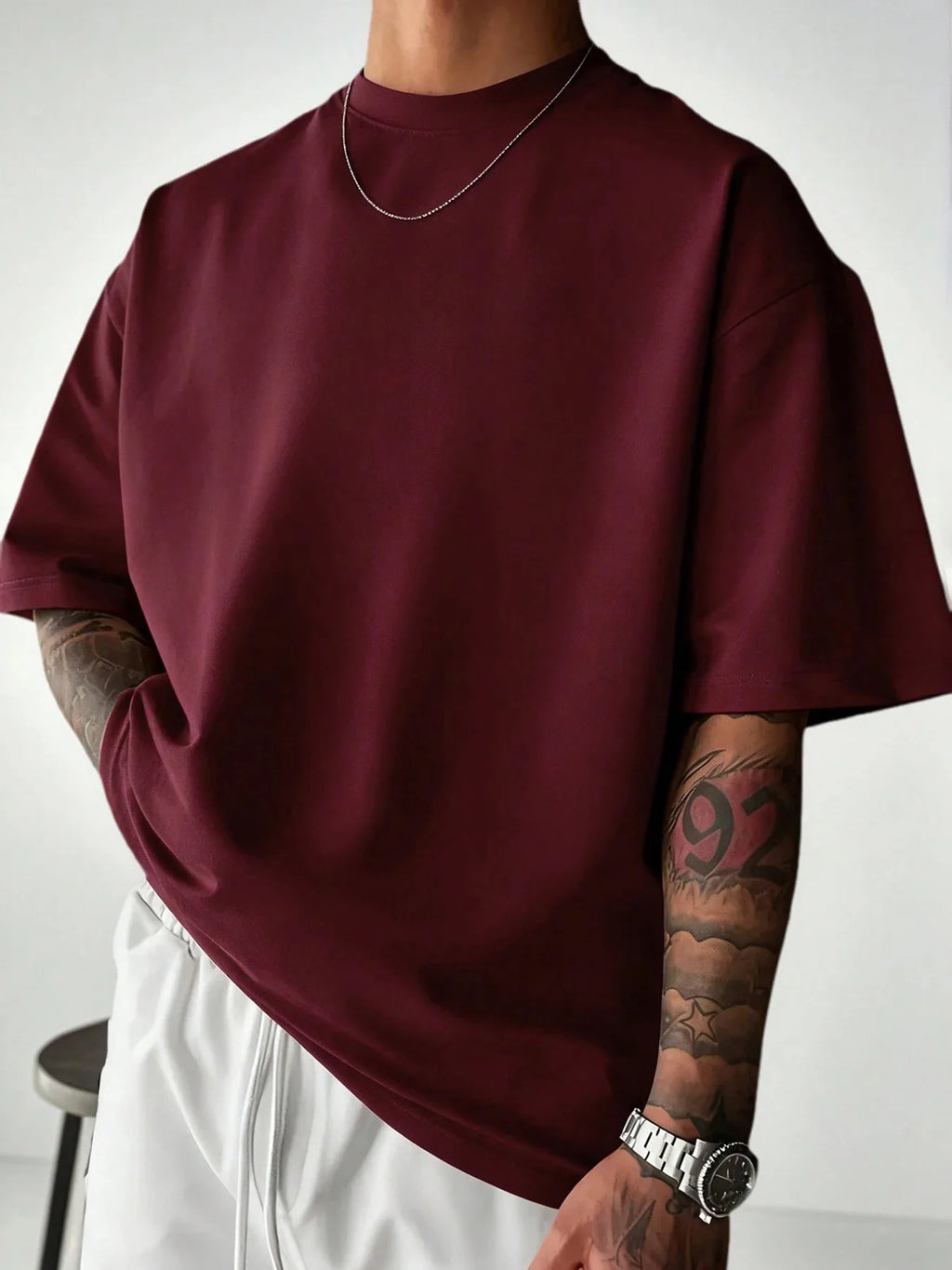 T-shirt pour homme, coupe décontractée, idéal pour la saison estivale